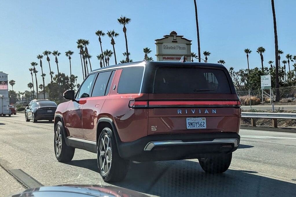 California Charging Station Cybertruck Ferrari 456 Venice Rivian