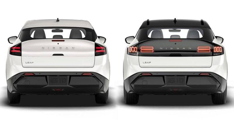 Nissan Leaf Basic versus top