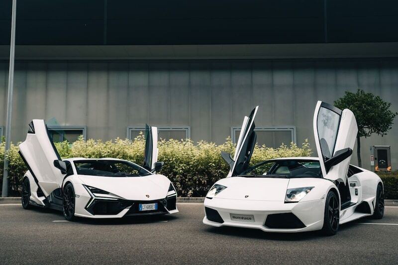 Lamborghini Revuelto (2024) and Murciélago LP640 (2006)