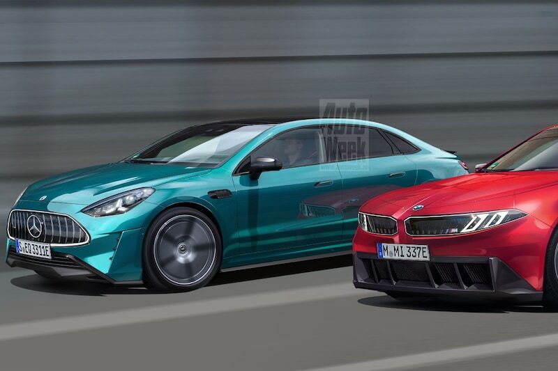 BMW i3m versus Mercedes-AMG C 63 EQ (Illustrations, Larson)