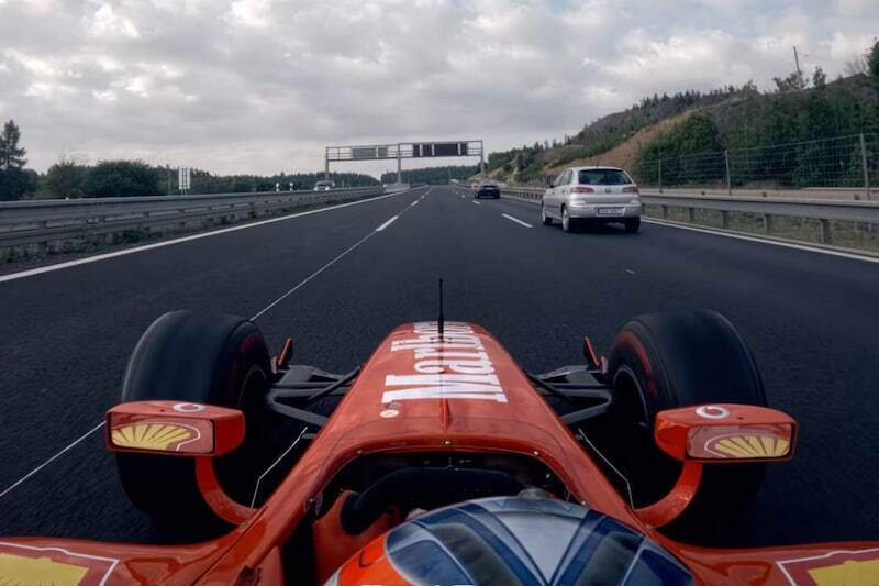 Formula car on public road (photo: track zone)