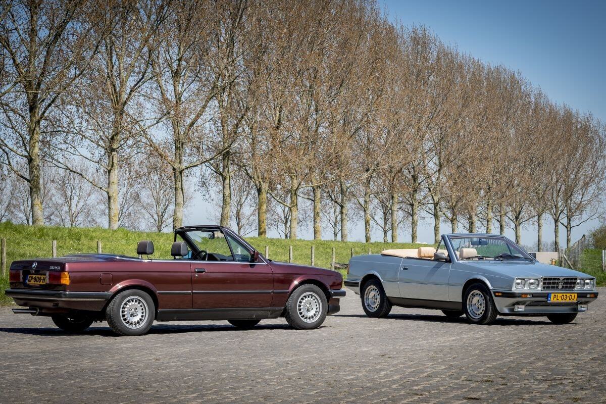 BMW 325i Cabriolet and Maserati 222 Spyder Classic Cabrio