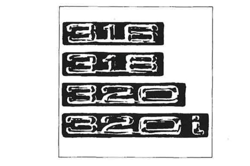 Type Plates on BMW 3 Series E21 Press Kit