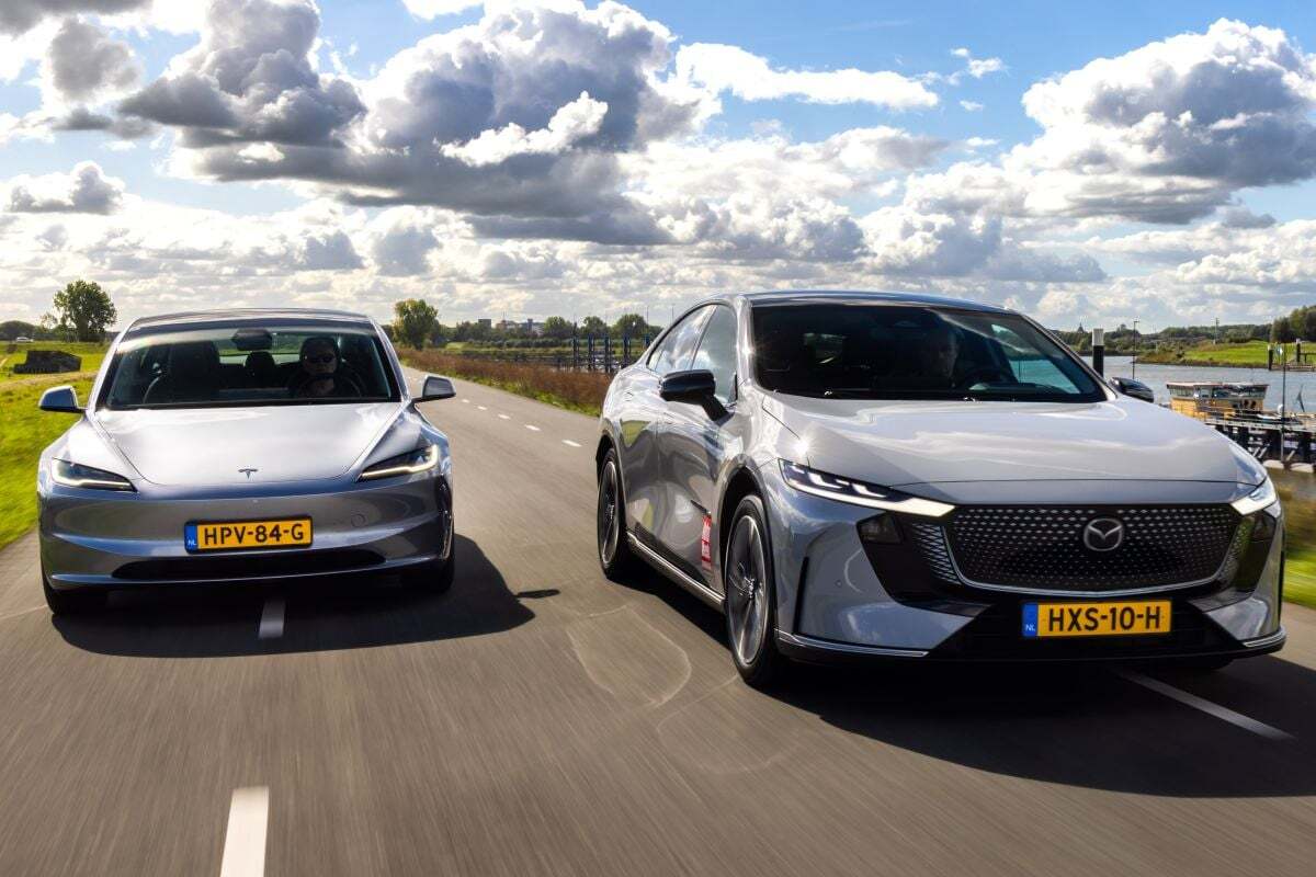 Mazda 6e vs. Tesla Model 3 double tests electric cars