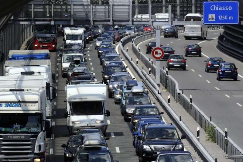 A2 in Switzerland at St.Gotthardtunnel direction I