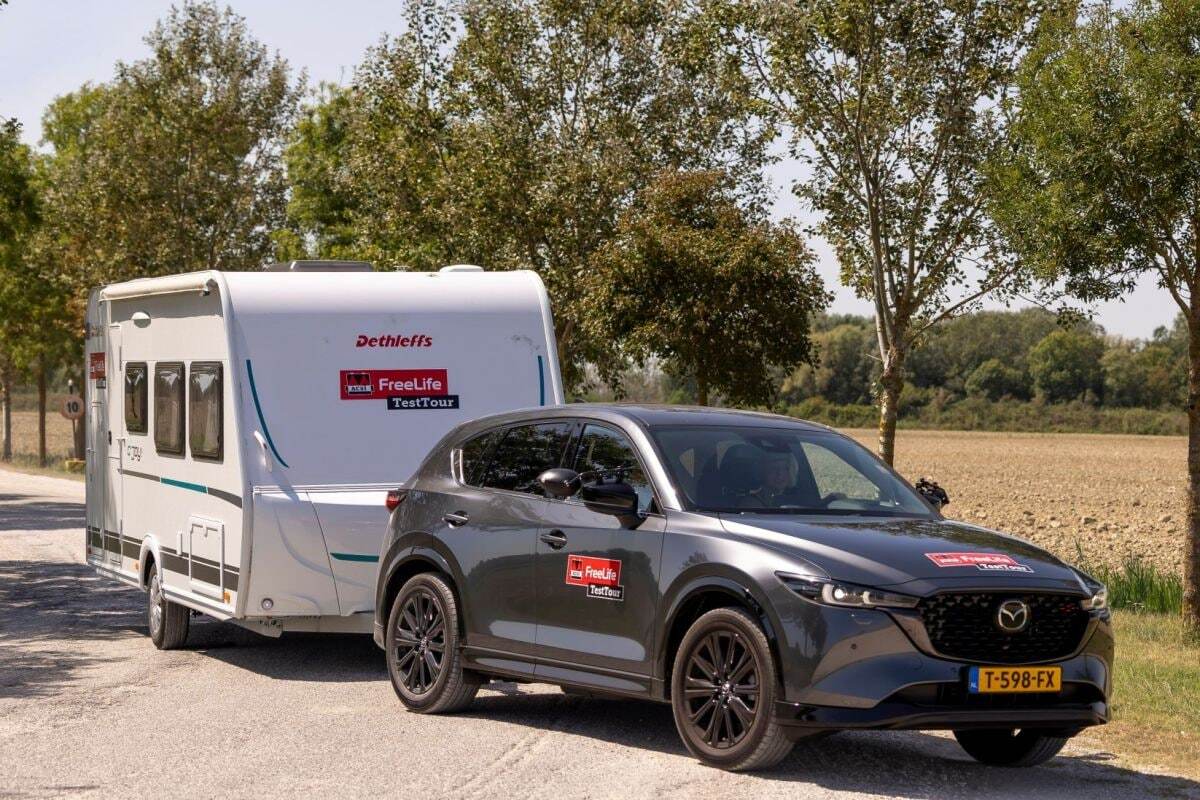 Mazda CX-5 with caravan